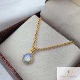 Dainty Opal Moonstone Choker Necklace, Opalite Choker, Minimalist Choker, Boho Choker, Opalite Jewelry, Women Necklace, Cute Gift For Her